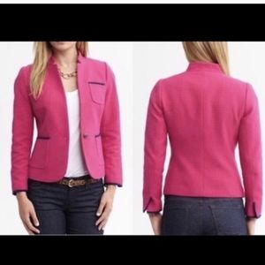 Beautiful pink tweed banana republic blazer